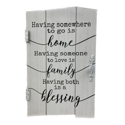 18.5"H Wood Door Sign- Somewhere To Go Home