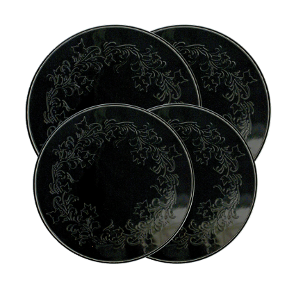 4pc Burner Cover Set- Black Ivy
