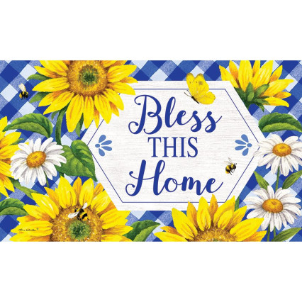 Sunflowers and Daisies- Bless This Home Mat