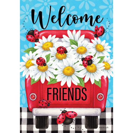 Daisy Truck Garden Flag