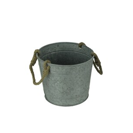 Round Planter with Jute Handle