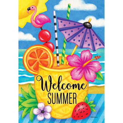 Pineapple Drink Garden Flag