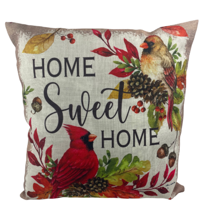 Home Sweet Home Cardinal Indoor/Outdoor Pillow