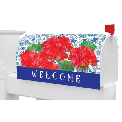 Geraniums Mailbox Cover