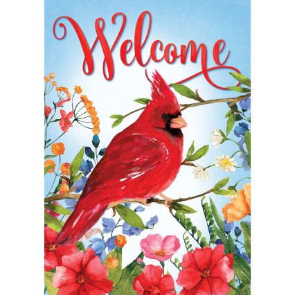 Cardinal Wildflowers Garden Flag