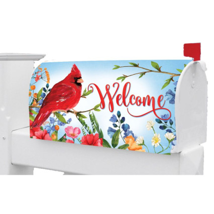 Cardinal Wildflowers Mailbox Cover