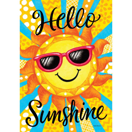 Hello Sunshine Garden Flag