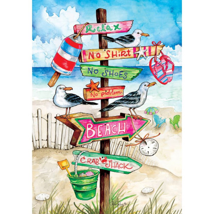Beach Signs Garden Flag