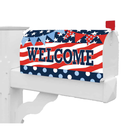 Patriotic Patterns Mailbox Cover