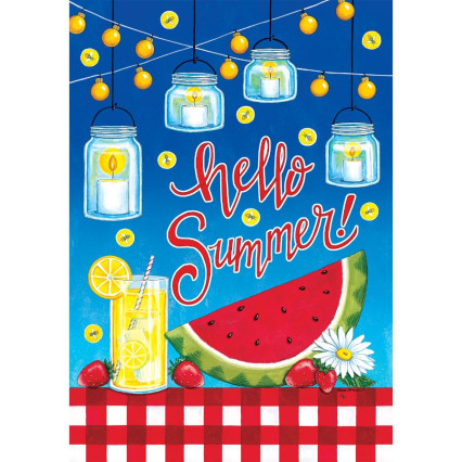 Hello Summer Garden Flag
