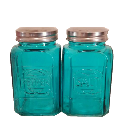 Vintage Salt & Pepper Jars - Blue