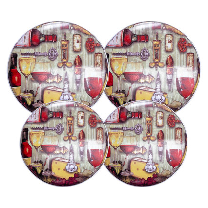 4pc Burner Cover Set-On Cloud Wine