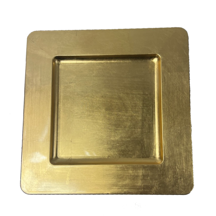 13" Square Charger Plate - Gold