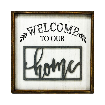 20"x20" Welcome to Our Home Wall Sign