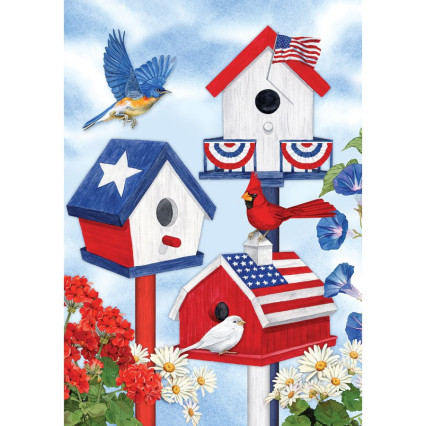 Patriotic Birdhouses Large Flag