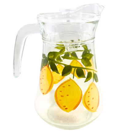 40oz Hand-Painted Lemons Pitcher