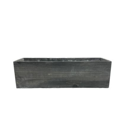 16" Wood Window Box - Gray