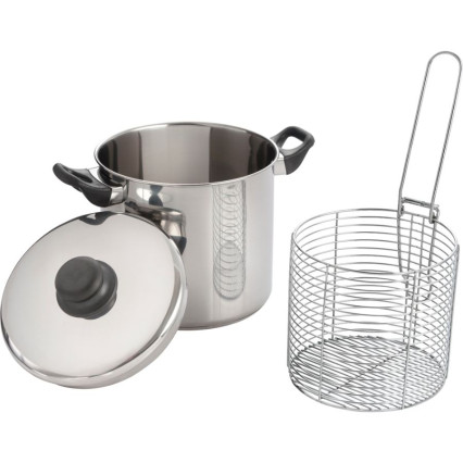 SS 6Qt Stovetop Stock Pot & Deep Fryer