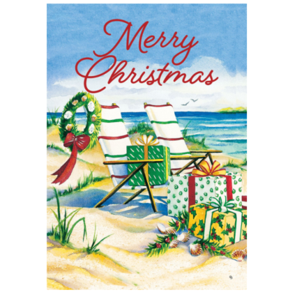 Coastal Christmas House Flag