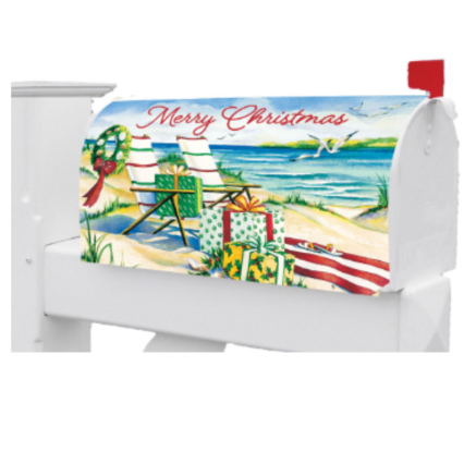 Coastal Christmas Mailbox Cover