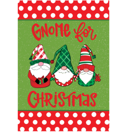 Gnome for Christmas House Flag