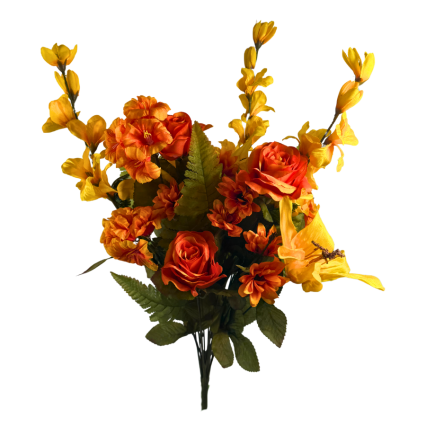 26" Fall Rose, Lily, Gladiolus Flower Bush