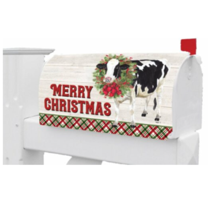 Christmas Cow Mailbox Cover
