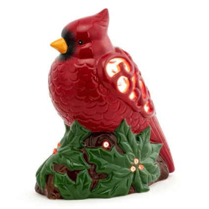 10.25" LED Cardinal w/Holly