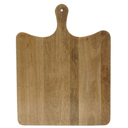 Maryn Mango Wood Paddle Cheese Charcuterie Serving Board - White