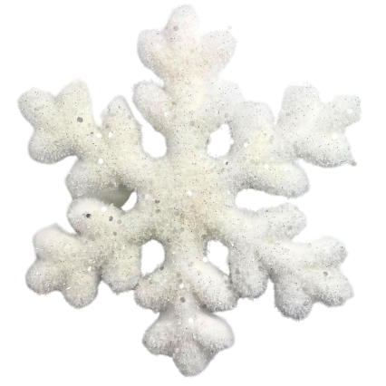 8" Glitter Snowflake Ornament