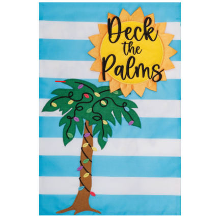 Deck the Palms Garden Flag
