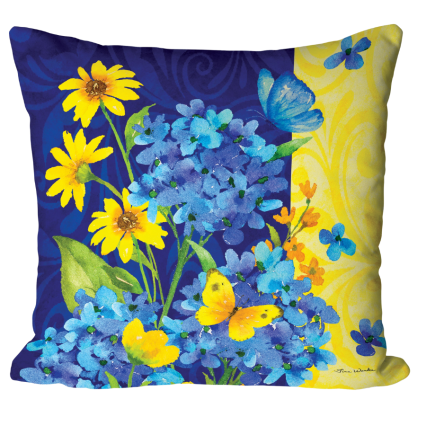 17" Blessed Hydrangeas Pillow