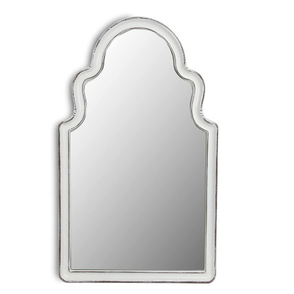 Chueng's Elegant Curved Top Mirror - White