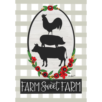 Farm Sweet Farm House Flag