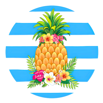 8" Pineapple Stripes Suncatcher