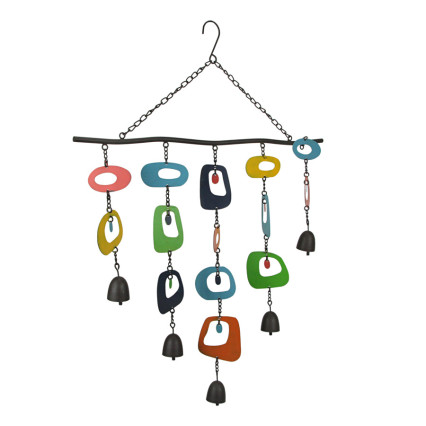 26" Multicolor Mid Century Modern Windchime