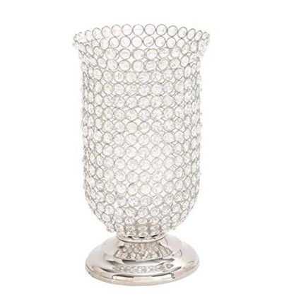 Aluminum Crystal Glam Candle Holder
