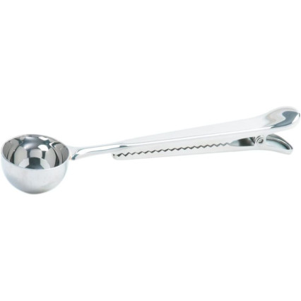 7" SS Norpro Coffee & Tea Scoop W/Bag Clip