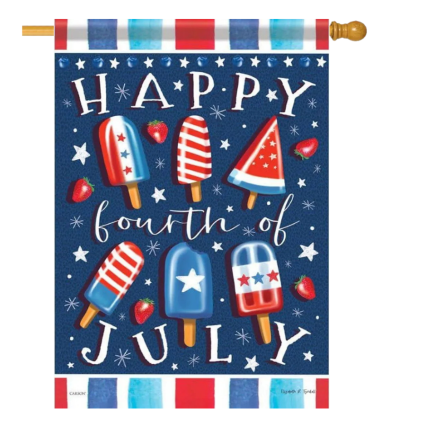 Happy 4th House Flag