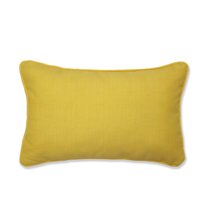 13" x 20" Fresco Solid Yellow Outdoor Pillow