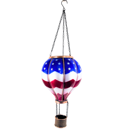 25" Hot Air Balloon Solar Lantern - American Flag