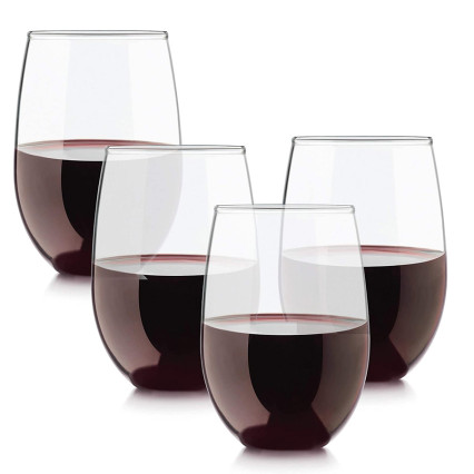 15 oz Basic Stemless Wine Glass - Set of 4