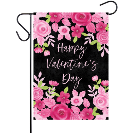 Valentine's Floral Garden Flag