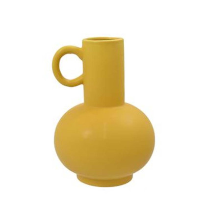 Ceramic Vase w/Handle - Yellow