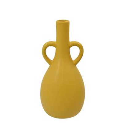Ceramic Vase w/Handles - Yellow
