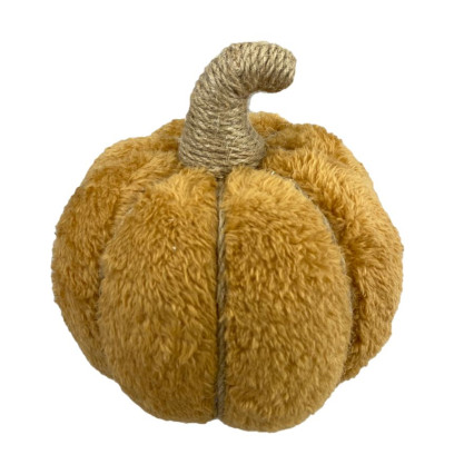 7"Dia Faux Fur Pumpkin - Brown