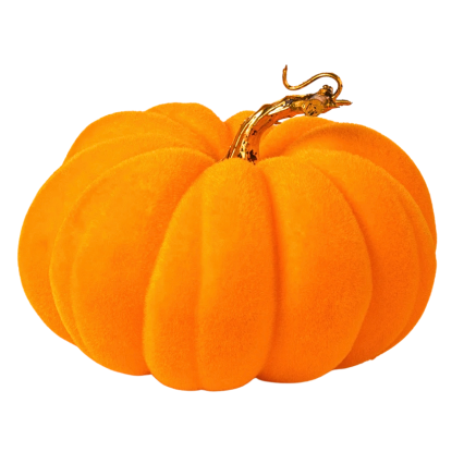 Flocked Pumpkin - Orange