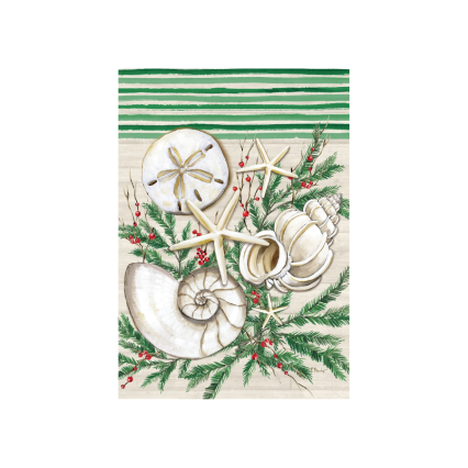 Christmas Shells Garden Flag