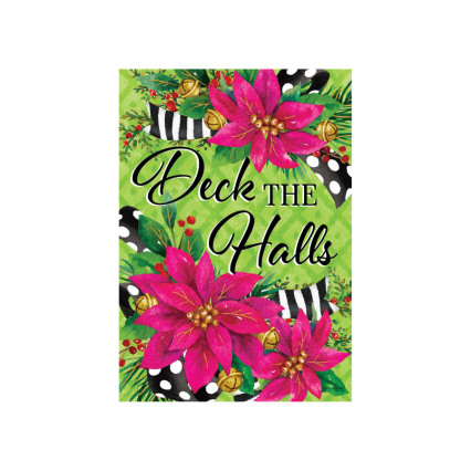 Elegant Poinsettia House Flag