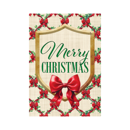 Christmas Bows Garden Flag